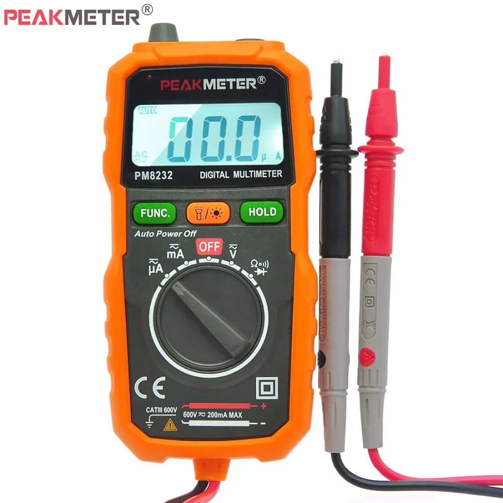 PEAKMETER Digital Multimeter DC / AC Voltage Current Tester Measuring