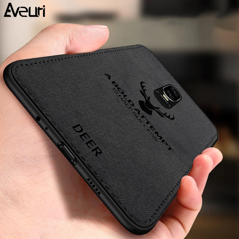 

Aveuri Nordic Business Case For Oneplus 6 6T Coque Ultra-thin Silicone TPU Leather Cloth Back Cover Phone Case For Oneplus 5 5T