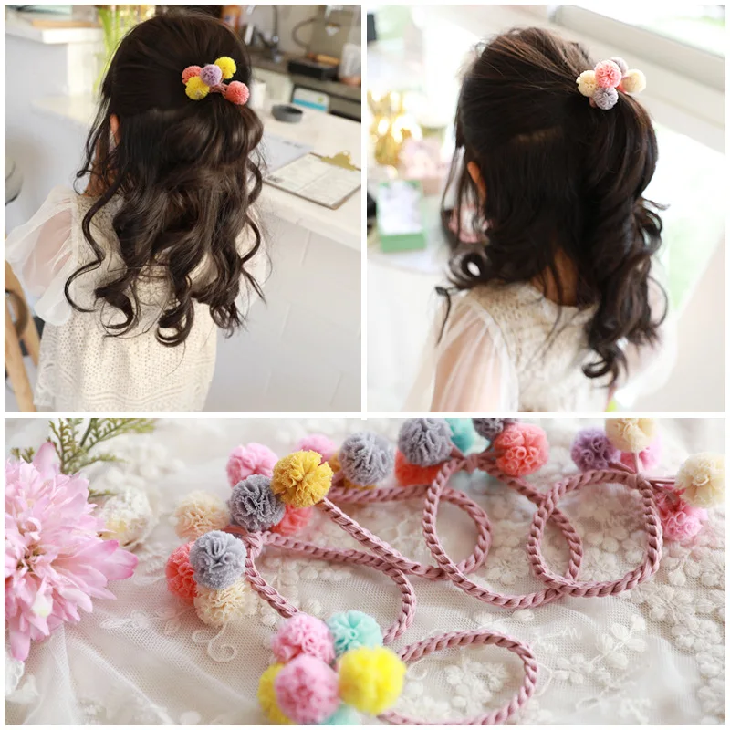 

Korean Hair Accessories For Girls Handmade Hair Tie Dimensional Dolls Headband Cartoon Elastic Hair Band Headdress