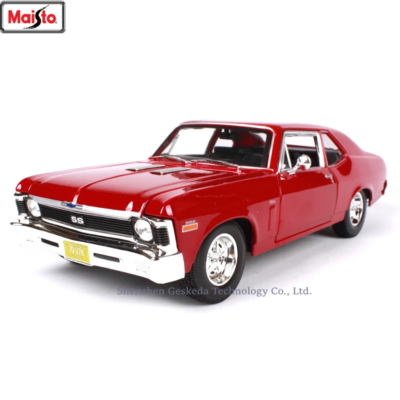 Maisto 1:18 1970 Chevrolet Nove ss Ретро мускул Автомобиль Моделирование сплава Ретро модель автомобиля классическая модель автомобиля украшение