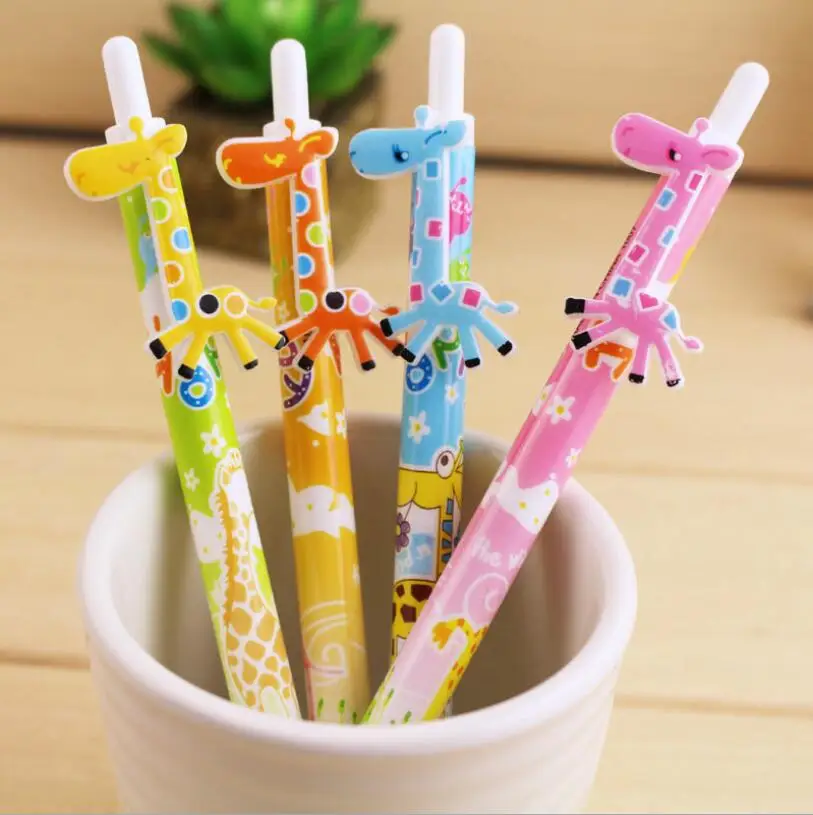 Ballpoint Pen For School Supply Ball Point Stationery Freebie Novel Office Gift Chancery 4 Pieces Lytwtw's Giraffe Creative