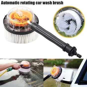 

Newest Universal Rotating Wash Brush Pressure Washer Hose Cleaner Brush Handheld Car Cleaning Accessories