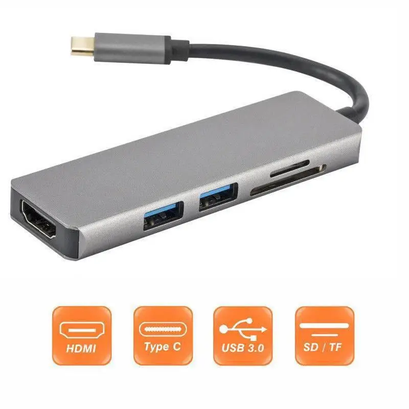 BEESCLOVER для MacBook Pro концентратор Thunderbolt 3 док-станция USB C концентратор USB C к HDMI адаптер USB C многофункциональный адаптер r19