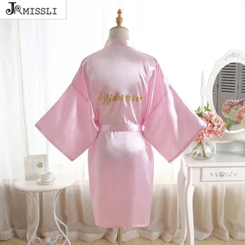 

Fashion Silk Bridesmaid Bride Robe Sexy Women Short Satin Wedding Kimono Robes Sleepwear Nightgown Dress Woman Bathrobe Pajamas