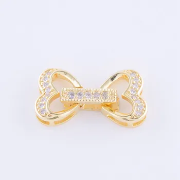 

20*11mm micro pave CZ rhinestone Heart Clasps connector for DIY pearls bracelets necklaces components ACCESSORIES jewelry making