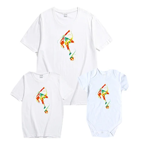 Price is one piece Летние одинаковые комплекты для семьи; Одинаковая одежда для папы, мамы, дочки и сына; хлопковая футболка с короткими рукавами; Семейный комплект «король, королева» - Цвет: Price is one piece