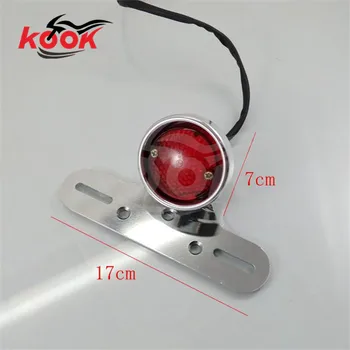 

Metal sliver Motorcycle Tail Light Brake Light Lamp W/ Custom License Plate Holder Bracket For Honda Suzuki Kawasaki Yamaha part