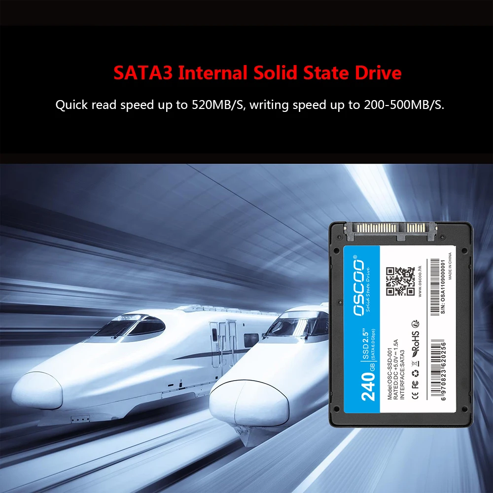 OSCOO SSD 60 ГБ 120 ГБ 240 ГБ SATA III 6 ГБ/сек. 2,5 "дюйма/7 мм 240 г 120 г 60 г Внутренний твердотельный накопитель SSD для настольных ПК ноутбуков