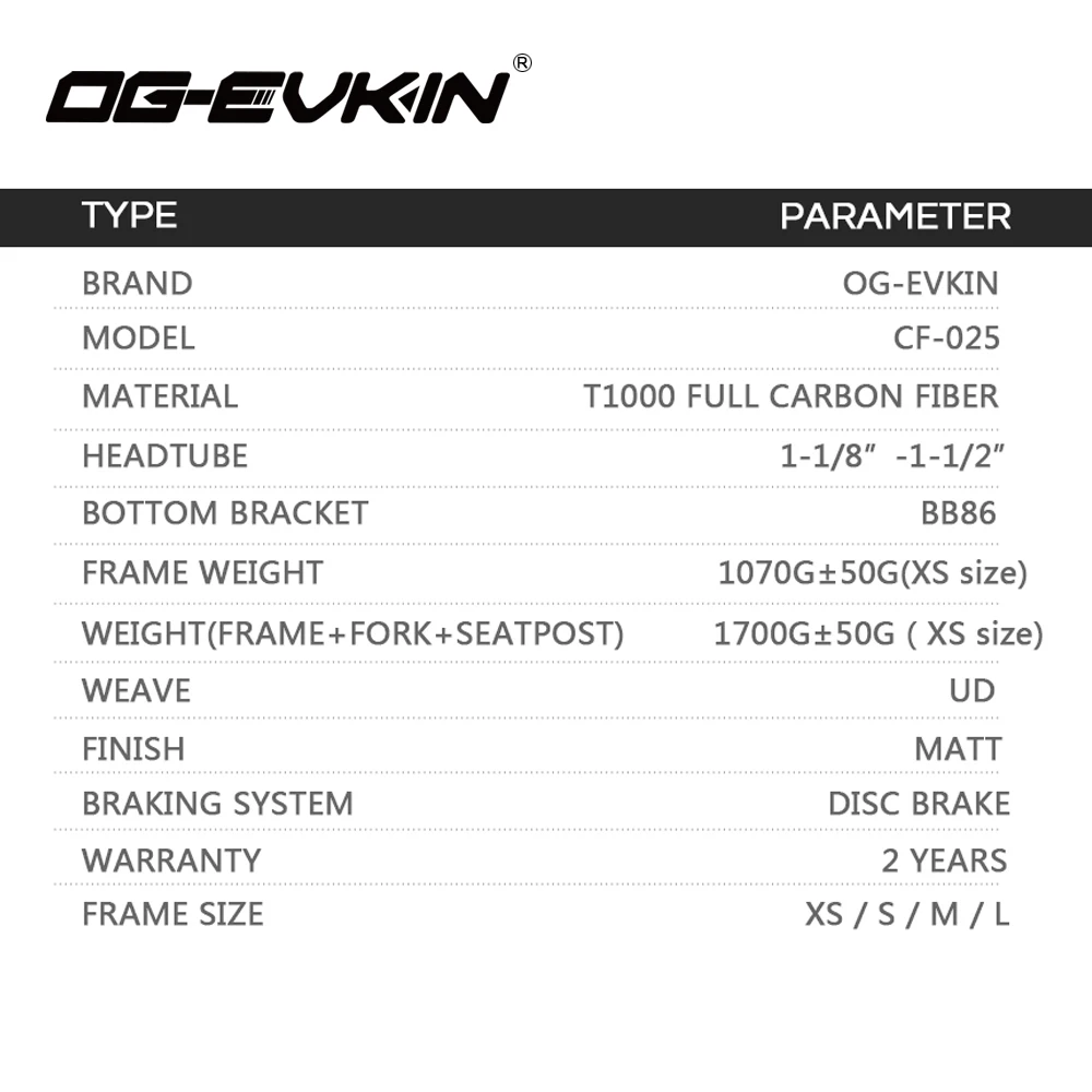 OG-EVKIN CF025 T1000 углеродистая рама для дорожного велосипеда дисковый тормоз UD BB86 дисковые рамы Di2 вилка зажим XS S M L 1-1/8 OG-EVKIN CF025 T1000 углеродистая рама для дорожного велосипеда дисковый тормоз UD BB86 дисковые рамы Di2 вилка зажим XS S M L 1-1/8