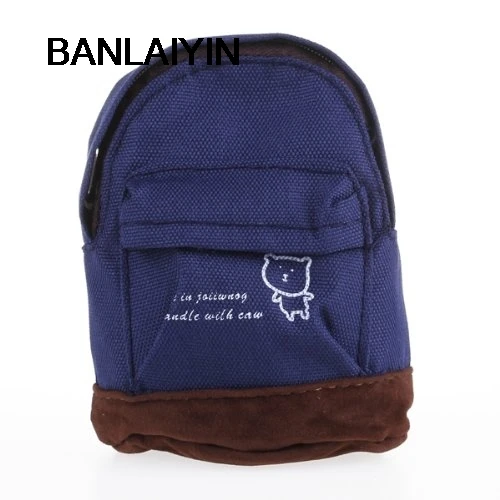 Оптовая продажа 5 * Monedero Tarjetero Bolso Bolsillo Lona Forma De Mochila oito Azul | Багаж и сумки