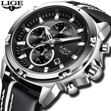 Relogio Masculino 2018 LIGE Mens Watches Top Brand Luxury Watch Men Casual Leather Military Waterproof Sports Quartz Wristwatch