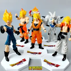 6 шт./компл. Dragon Ball Z Сон Гоку Vegeta Piccolo Сын Гохан Majin Буу Frieza ПВХ фигурку Коллекция Модель Дети игрушечные лошадки