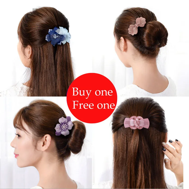 

Hair Accessories - Flower Hair Clip for Women - Hair Barrette - Rhinestone Hairwear - Hair Jewelry Prom 2pcs(buy one free one)