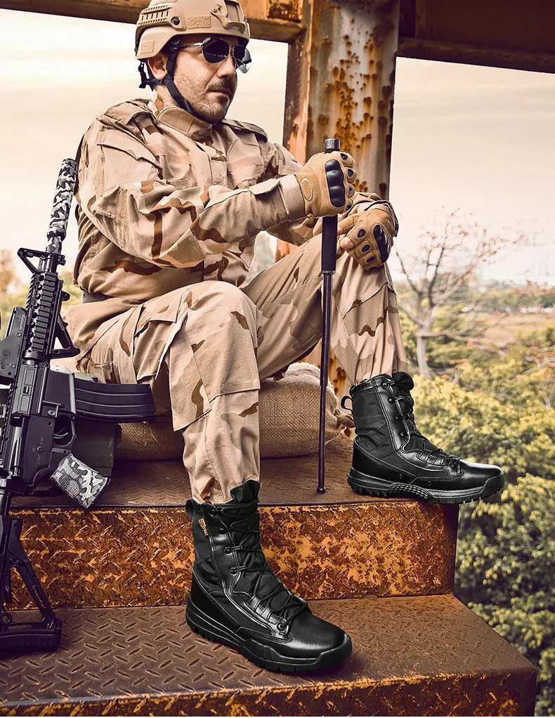 Мужские ботинки; кожаная обувь; зимние кожаные ботинки в военном стиле для мужчин; армейские ботинки; тактические ботинки для пеших прогулок; армейские ботинки