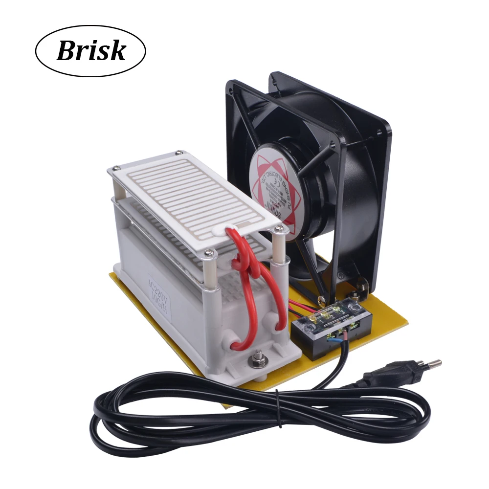 

Brish Ozone Generator 220v 10g/h with Double Sheet Ceramic Plate Long Life Ozonizer Sterilizer Fan Excellent Heat Dissipation