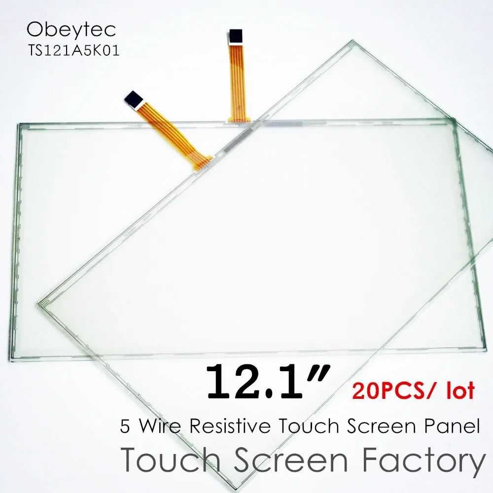20 шт.! 5-проводная Сенсорная панель obeycrop 12 1 дюйма 16:10 резистивный сенсорный экран AA