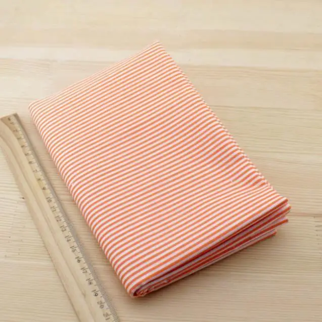 Хлопковые Лоскутные ткани с оранжевыми полосками, домашний текстиль, швейная подкладка Tecido, новости для начинающих