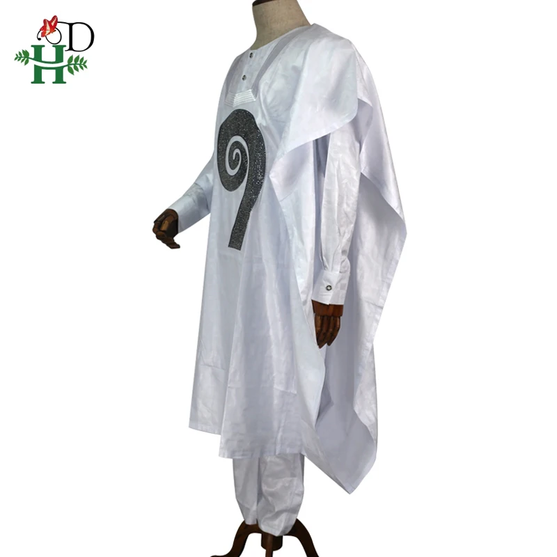 Африканская мужская одежда H & D 2020 agbada Дашики Блестящие Брюки костюм из 3