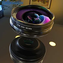 Цветок бутон 5K HD телефон объектив широкоугольный макрообъектив без искажений 0.45X профессиональный 2 в 1 камера для смартфонов iPhone мобильный