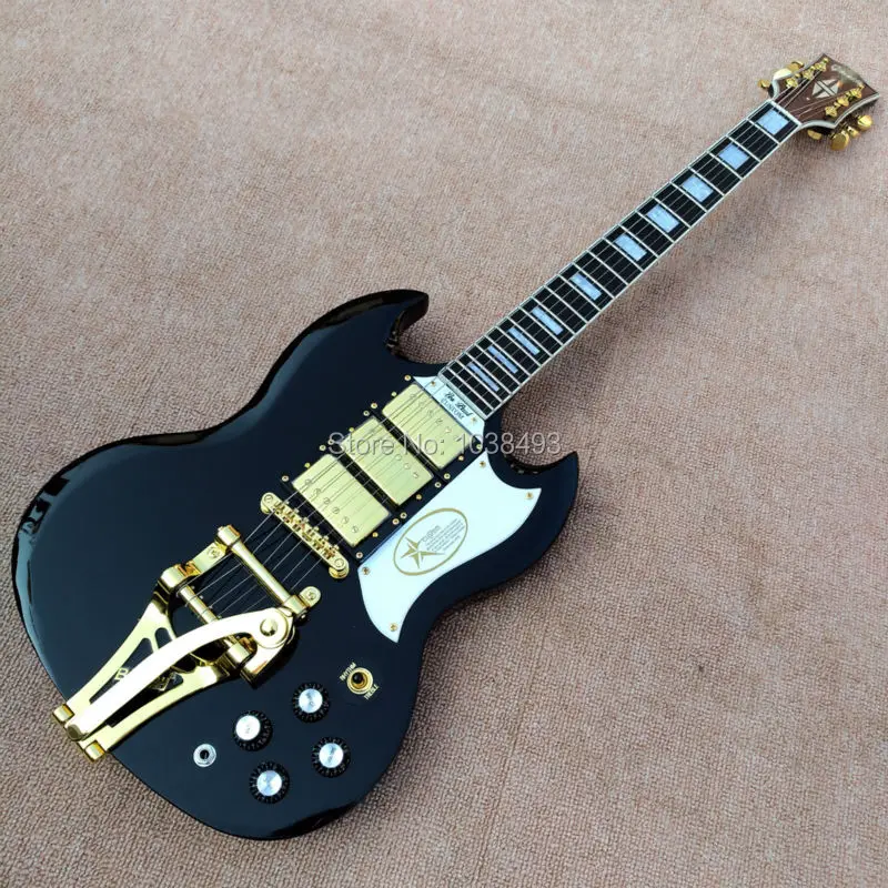 G ModelSG JAZZ  Electric Guitar  finished with bigsby Cheap High quality SG china guitars .Free shipping