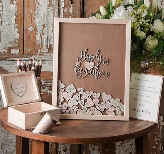 Buy Wedding Guest Book Frame,Custom Drop Top Guestbook