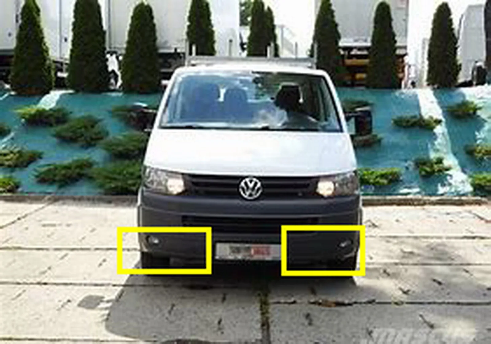 Para VW Transporter T5 Parachoques Delantero Parrilla-Luz De Niebla Parrilla//Derecho