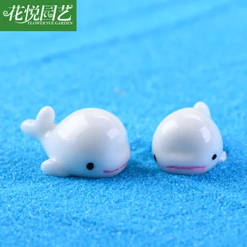 

4pcs/pack Micro Landscape Decoration Multicolor Cute White Dolphin Miniatures People Lovers Crafts Home Decoration Accessories