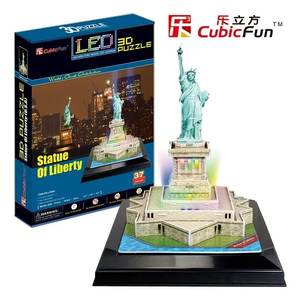 ФОТО Kingtoy 3D puzzle toy paper craft diy toy puzzles toy- the statue of liberty (USA) (L series) Child Diy Toy