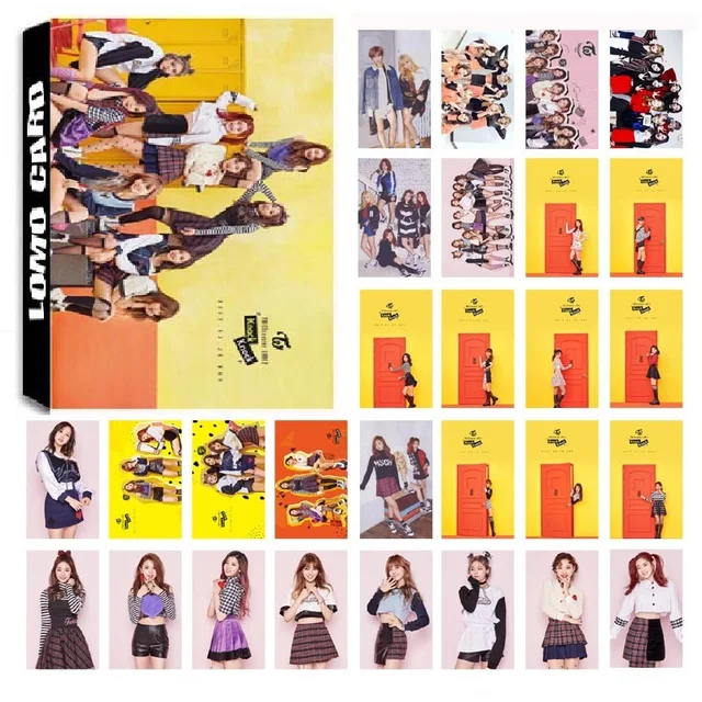 New 30pcs Set Kpop Twice 03 Team Album Knock Knock Hd Photo Card Pvc Self Made Lomo Photocard Aliexpress Education Office Supplies