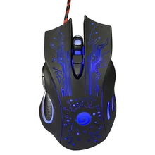 6 кнопок светодиодный свет USB мышь Проводная оптическая игровая мышь Регулируемая 5 уровней dpi 5500 для настольного ПК ноутбука мышь геймера