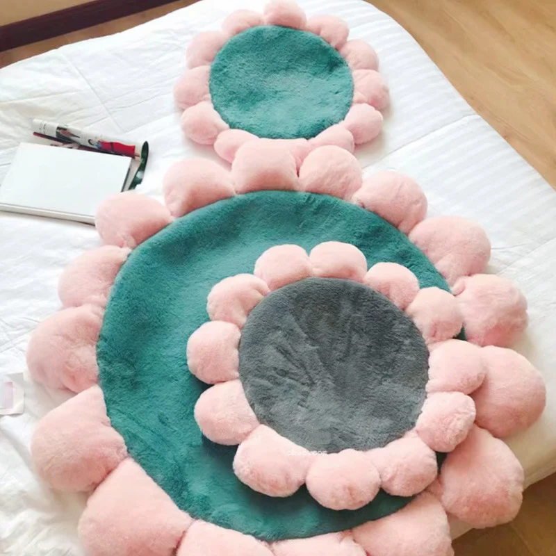 Warm Padded Flower Dog Bed Waterproof Washable Pet House Kennel Round