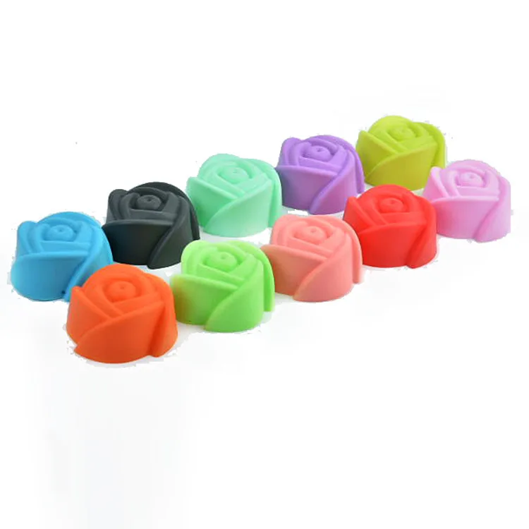 

5cm 1PCS Rose Flower Cake Mold Pudding Grade Silicone Cake Mold/Cupcake Mold /Baking Mould Bakeware