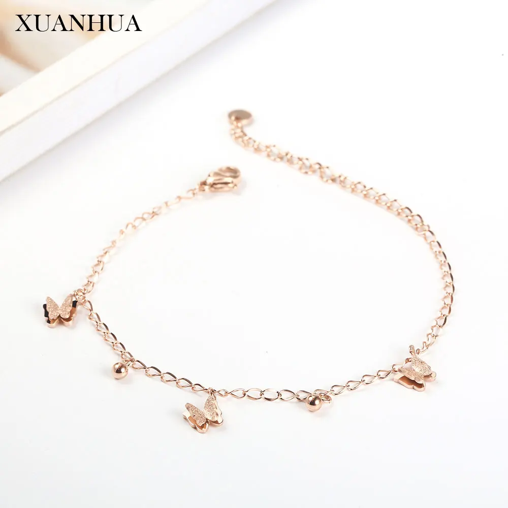 

XUANHUA Rose Gold Chain Link Bracelets Bangles Stainless Steel Jewelry For Woman Vogue 2019 Jewelry Accessories Bohemian