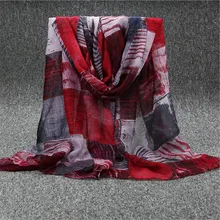 [Lakysilk] Новое поступление, женский модный шарф с принтом, Женские клетчатые длинные вискозные шарфы, хлопковые мусульманские хиджабы, шали, шарфы для шеи