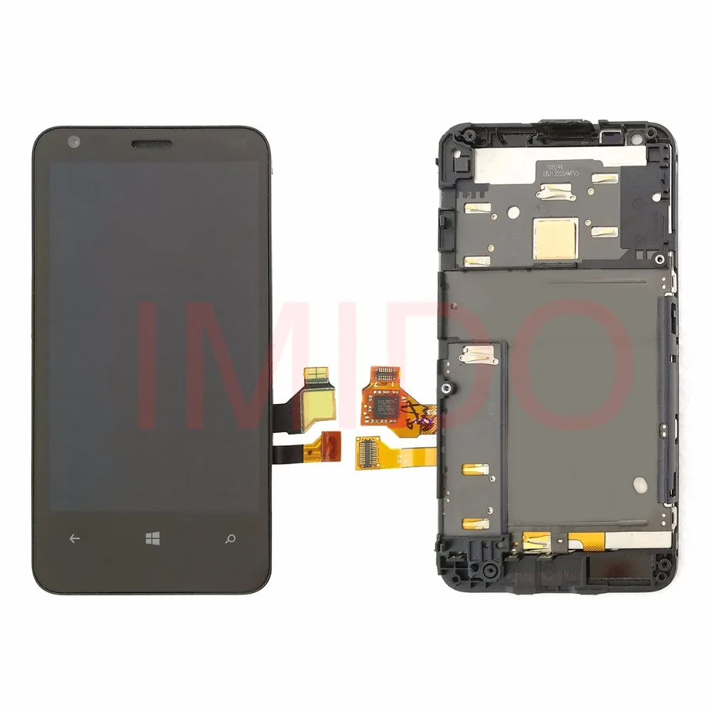 Pаспродажа Для Nokia Lumia 620 RM 846 ЖК дисплей + кодирующий преобразователь сенсорного экрана в сборе + рамка запасные части