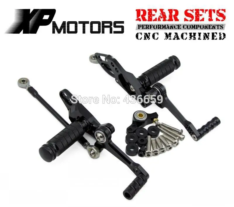

Motorcycle Black CNC Racing Foot Pedals Pegs Rear Sets For Ducati StreetFighter 848 2011 2012 2013 2014