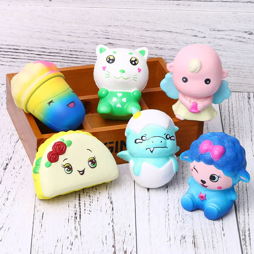 Squishies Рождество снятие стресса Jumbo замедлить рост Squishies Ароматические сжатие торта Игрушка снятие стресса Шарм игрушка MJ1128