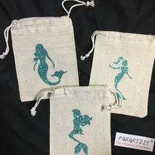 Пользовательские Русалка desgin Свадьба девичник похмелья восстановление выживания набор пользу муслиновые мешки прием гостей в доме невесты goodie сумки