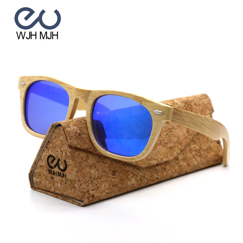 Бамбуковые деревянные солнцезащитные очки ручной работы Ретро поляризованный Ультрафиолетовый 400 модные очки вождения рыбалки несколько цветов Опции очки Zonnebril Dames - Цвет линз: B2