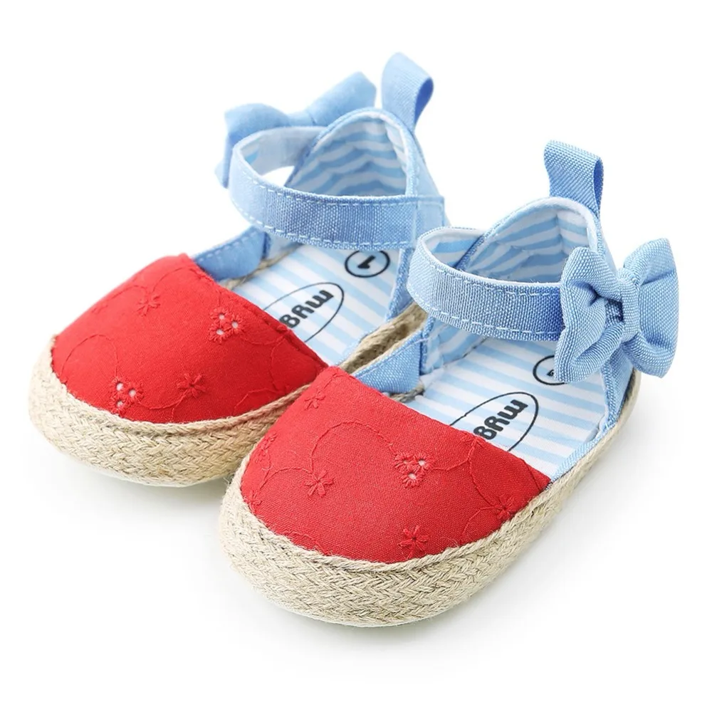 Canvas Baby Shoes Princess Girls Sneakers Shoes first walkers bow Bebe Ballet soft soled first Walkers