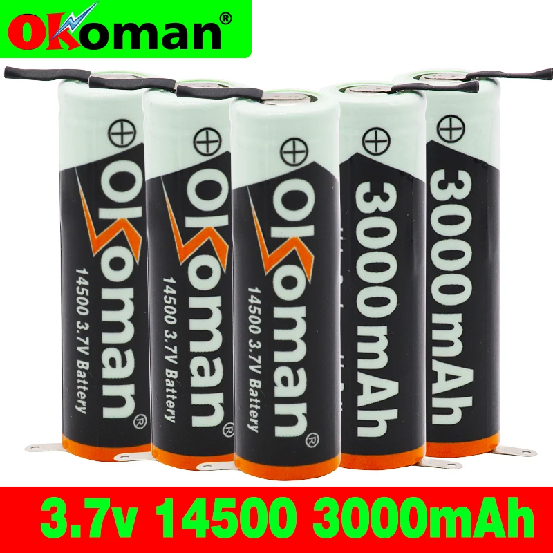 3 7 V 3000mAh 14500 литий Батарея Перезаряжаемые акумуляторная Сварки Никель листовые
