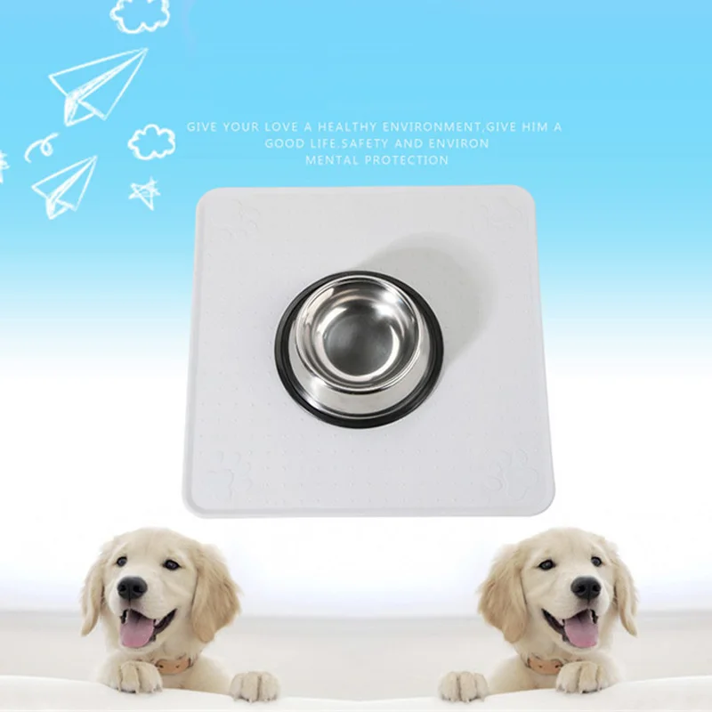 

Anti-Slip Waterproof Pet Mat For Dogs Cats Solid Color Silicone Pet Food Pad Bowl Drinking Mat Dog Feeding Placemat Pet Supplies