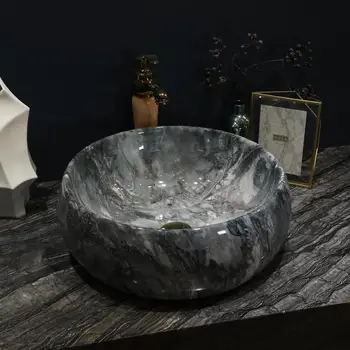 

Dark grey China Bathroom ceramic sinks china wash basin Ceramic Counter Top Wash Basin Bathroom Sinks vessel bowl sinks