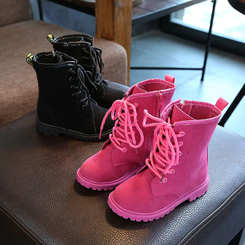 

2018 Autumn Winter Baby Girls Snow Boots Children Warm Outdoor Plush Boots Kids Casual Short Martin Boots Shoes