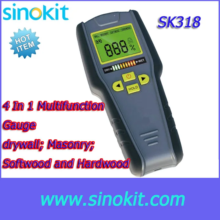 Detect moisture of 2 different materials Drywall/Masonry/Softwood and