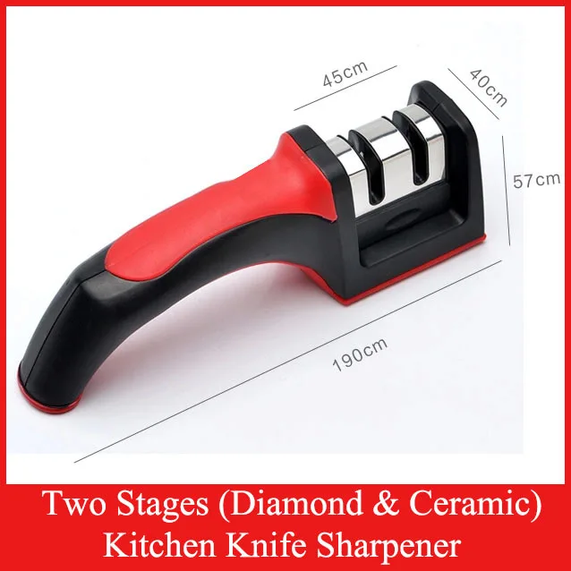 XYj Two Stages (Diamond & Ceramic) Kitchen Knife Sharpener ,Sharpening