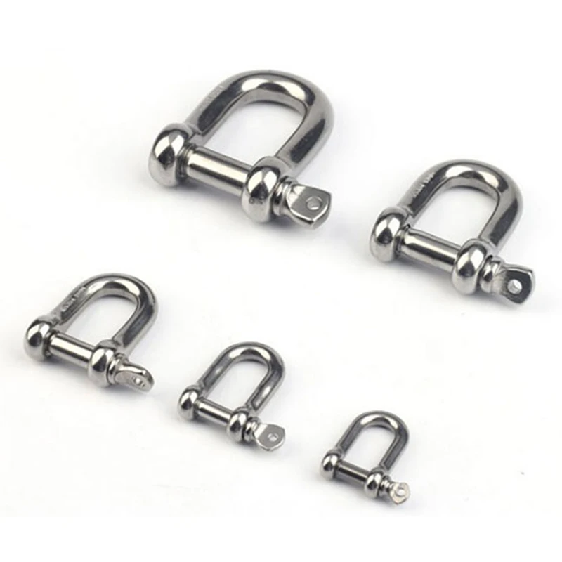 

5 Pcs D Shackle Stainless Steel 304 Breaking Load 60-520 kg D Rigging Shackle Hooks Boat Rigging Hardware Free Shipping