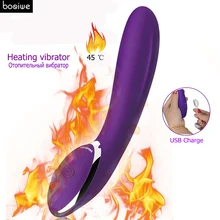 Intelligent Heating 12 Speed Vibrator for Women,Dildo G spot Stimulator AV Wand Vibrator Body Massager Sex Toys for Woman