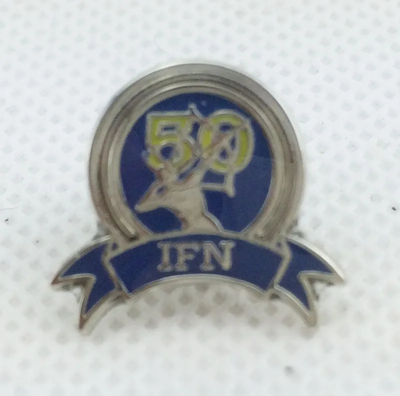 Wholesale Customized lapel pins/safety pin 16mm wide polish plating