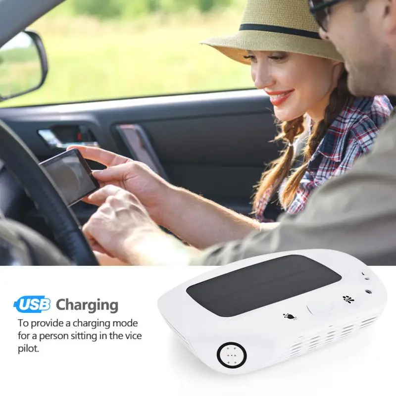 

99% PM2.5 Removing Car Solar Air Purifier Quiet Humidifier Magnetic Contact Charger 120mL Water Tank Capacity
